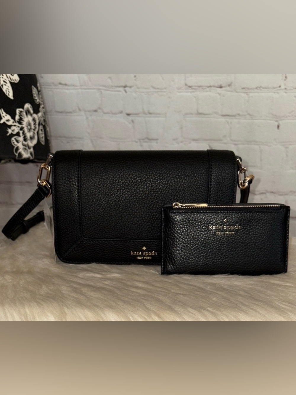Kate Spade LENA Flap Crossbody/LEILA Slim Bifold Wallet 2pc Set